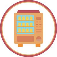 Vending Machine Flat Circle Icon vector