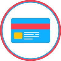 Credit Card Flat Circle Icon vector