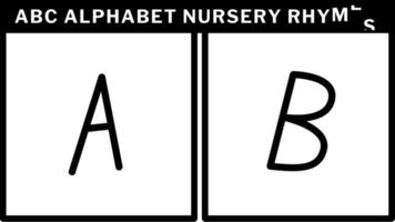 ABC tecknad serie brev animera alfabet inlärning för barn abcd för barnkammare rim förskola inlärning s. video