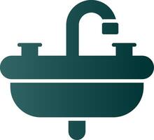 Sink Glyph Gradient Icon vector