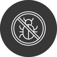 No Bug Line Inverted Icon Design vector