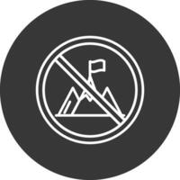 Prohibited Sign Line Inverted Icon Design vector