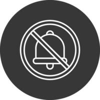 Prohibited Sign Line Inverted Icon Design vector