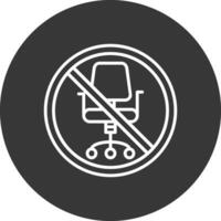 Prohibited Sign Line Inverted Icon Design vector