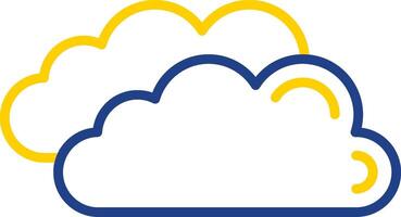 Clouds Line Two Colour Icon Design vector