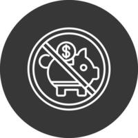 Prohibited Sign Line Inverted Icon Design vector