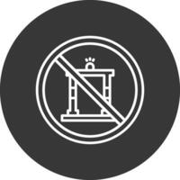 Prohibited Sign Line Inverted Icon Design vector