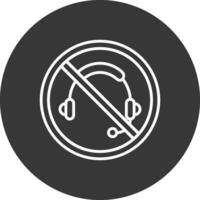 Prohibited Sign Line Inverted Icon Design vector