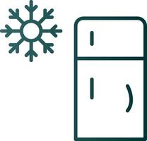 Refrigerator Line Gradient Icon vector