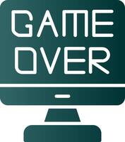 Game Over Glyph Gradient Icon vector