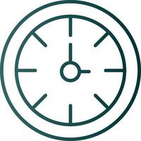 Clock Line Gradient Icon vector