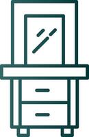 Dresser Line Gradient Icon vector