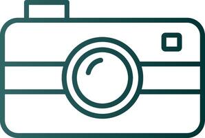 Camera Line Gradient Icon vector