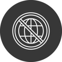 Prohibited Sign Line Inverted Icon Design vector