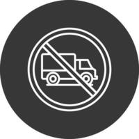 No Heavy Vehicle Line Inverted Icon Design vector