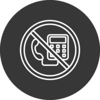 Prohibited Sign Line Inverted Icon Design vector