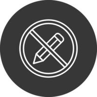 Prohibited Sign Line Inverted Icon Design vector