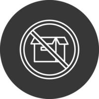 Prohibited Sign Line Inverted Icon Design vector