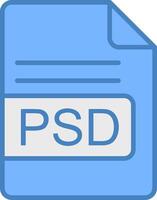 File Format Line Filled Blue Icon vector