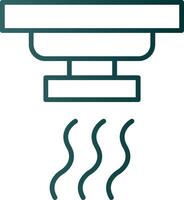 Smoke Detector Line Gradient Icon vector