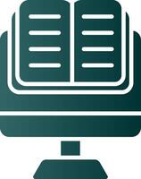OnGlyph Gradient Learning Glyph Gradient Icon vector