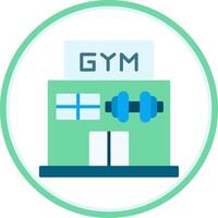 Gym Flat Circle Icon vector