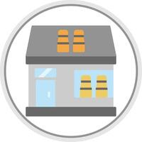 Off License Flat Circle Icon vector