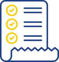 Check List Line Two Colour Icon Design vector