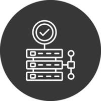 Server Line Inverted Icon Design vector