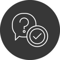 Question Line Inverted Icon Design vector