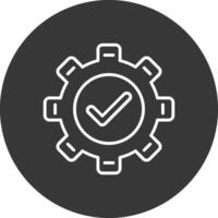 Settings Line Inverted Icon Design vector