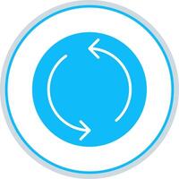 Repeat Flat Circle Icon vector