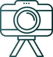 Camera Line Gradient Icon vector