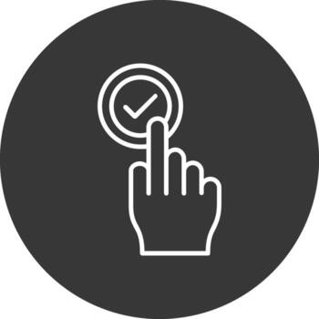 Button Line Inverted Icon Design vector