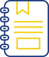 Notebook Line Two Colour Icon Design vector
