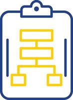 Planning Line Two Colour Icon Design vector