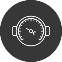 Pressure Gauge Line Inverted Icon Design vector