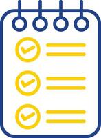 Check List Line Two Colour Icon Design vector