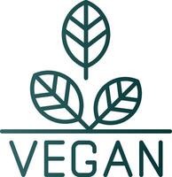 Vegan Line Gradient Icon vector