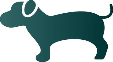 Dog Glyph Gradient Icon vector