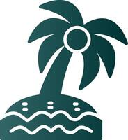 Palm Tree Glyph Gradient Icon vector