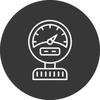 Pressure Gauge Line Inverted Icon Design vector