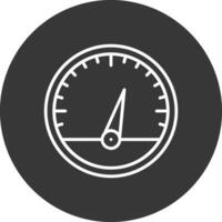 Gauge Line Inverted Icon Design vector