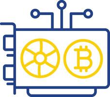 Mining Rig Line Two Colour Icon Design vector