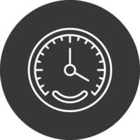 Gauge Line Inverted Icon Design vector