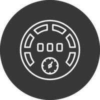 Gauge Line Inverted Icon Design vector