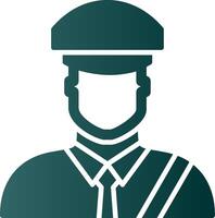 Custom Officer Glyph Gradient Icon vector