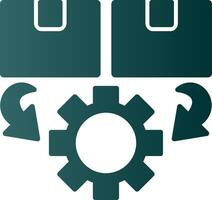 Order Processing Glyph Gradient Icon vector