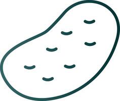 Potato Line Gradient Icon vector