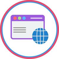 Web Flat Circle Icon vector